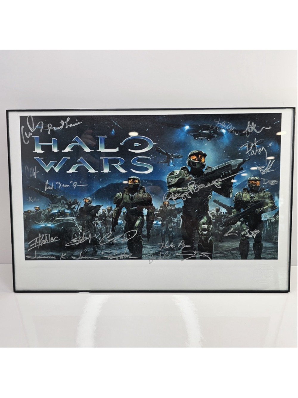 RARE Halo Wars Promo Poster Multi-Signed Autographed Ensemble Studios Developers